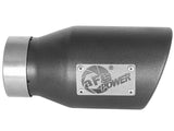 AFE aFe MACH Force-Xp 3in 304 SS Metallic Black Exhaust Tip 3in In x 4-1/2in Out x 9in L Clamp-On Right 49T30451-B091