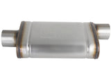 aFe MACHForce XP SS Muffler 3in Center Inlet / 3in Outlet 9in L x 4in W x 14in Body | 49M00031