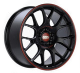 BBS 5x120 / 19x8.5 et32 / cb73.1 BBS CH-R Nurburgring Edition 19" 5x120 Satin Black w/ Red Lip CH104NE
