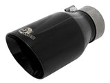 AFE aFe MACH Force-Xp Univ 304 SS Double-Wall Clamp-On Exhaust Tip - Black - 3in Inlet - 4.5in Outlet 49T30454-B092