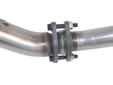 AFE aFe Twisted Steel Delete Down-Pipe and Y-Pipe 2 to 2-1/2in Alum Steel Exhaust 12-16 Jeep Wrangler 48-06210