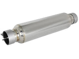 aFe MACH Force-Xp 304 Stainless Steel Resonator 2.5in Inlet/Outlet x 4in Dia x 15in Body x 19in L | 49M10002
