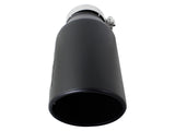 AFE aFe Power MACH Force-Xp 4in In x 6in Out x 15in L Driver Side Clamp-On 4in 409 SS Exhaust Tip-Black 49T40601-B15