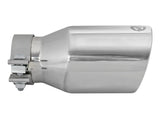 aFe MACH Force-Xp Univ 304 SS Double-Wall Clamp-On Exhaust Tip - Polished - 3in Inlet - 4.5in Outlet | 49T30454-P092
