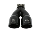 AFE aFe Takeda 2.5in 304 Stainless Steel Clamp-on Exhaust Tip 2.5in Inlet 3in Dual Outlet - Black 49T25364-B10