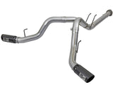 aFe Large Bore-HD 4in 409 Stainless Steel DPF-Back Exhaust w/Black Tip 2017 Ford Diesel V8 6.7L (td) | 49-43092-B