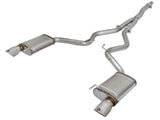 AFE aFe MACHForce XP Exhausts Cat-Back SS-304 EXH w/ Polished Tips 15-16 Ford Mustang EcoBoost 2.3L (t) 49-33084-P
