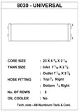 CSF Performance CSF Performance Dual-Pass Cross Flow Heat Exchanger with 3/4" slip-on connections CSF-8030