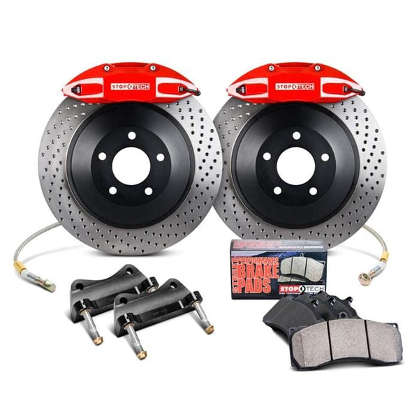 Stoptech Black / Slotted Rotors StopTech 328mm ST-41 Front Big Brake Kit for VW Mk7 GTi | Audi A3 2.0T 82.895.5N00.51