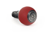 BFI BFI GS2 Heavy Weight Shift Knob - Rosso Centaurus Leather - Black Anodized (981 / 991 Porsche Fitment) GS2P91SRC