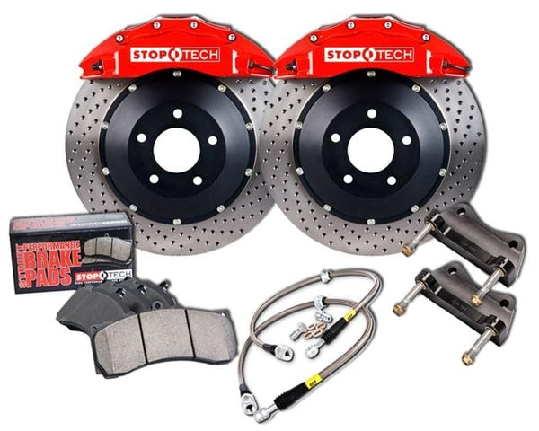 Stoptech Black / Slotted Rotors StopTech 355mm 6-Piston ST-60 Front Big Brake Kit for VW Mk5 R32 | Mk6 Golf R 83.894.6700.51