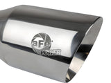 aFe MACH Force-Xp Univ 304 SS Double-Wall Clamp-On Exhaust Tip - Polished - 3in Inlet - 4.5in Outlet | 49T30454-P093