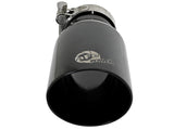 AFE aFe MACH Force-Xp Universal 409 SS Single-Wall Clamp-On Exhaust Tip - Black 49T25354-B07