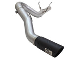 AFE aFe MACHForce XP Exhaust Large Bore 5in DPF-Back Alu. 13-15 Dodge Trucks L6-6.7L (td) *Black Tip 49-02051-1B