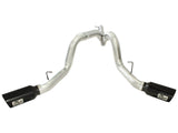 AFE aFe MachForce XP Exhaust 4inch DP-Back All SS 2011-14 GM Diesel Trucks V8-6.6L LML Black Tips 49-44043-B
