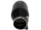 AFE aFe Takeda 409 SS Clamp-On Exhaust Tip 2.5in. Inlet / 4.5in. Outlet / 9in. L - Black 49T25454-B09
