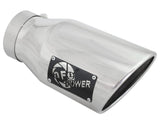 AFE aFe MACH Force-XP 304 SS Right Side Single Wall Polished Exhaust Tip 4in Inlet x 6in Outlet x 12in L 49T40601-P12