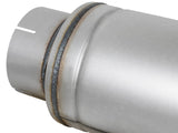 AFE aFe ATLAS Aluminized Steel Muffler 5in Center/Center 24in L x 7in Diameter - Round Body 49M00023