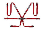 SPARCO 2" Padded / Red Sparco Belt 6 Point Harness 04834HPDRS