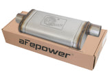 AFE aFe MACHForce XP SS Muffler 3in Center Inlet / 3in Offset Outlet 18in L x 9in W x4in H Body 49M00020