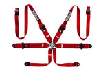 SPARCO 3" to 2" Hans - Aluminum / Red Sparco Belt 6 Point Harness 04818RHAL1RS