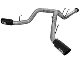 AFE aFe Large Bore-HD 4in 409 Stainless Steel DPF-Back Exhaust w/Black Tip 15-16 Ford Diesel V8 Trucks 49-43122-B