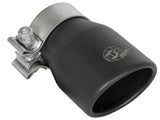 AFE aFe MACH Force-XP 409 SS Single Wall Universal Clamp On Exhaust Tip - Black 49T25354-B06