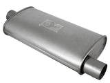 AFE aFe Scorpion Replacement Alum Steel Muffler Double Layer 2-1/2in In/Out Center/Offset 18inL x9inW 49M00002