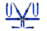 SPARCO 3" Padded Hans - Aluminum / Blue Sparco Belt 6 Point Harness 04818RHALPD1AZ