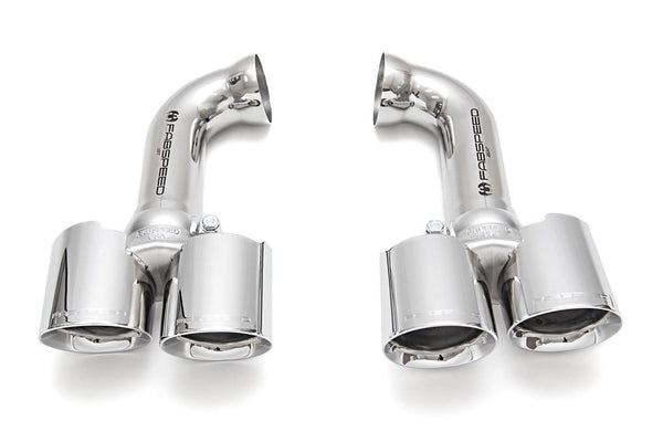 Fabspeed Quad Style Polished Tips - Porsche 958 Cayenne | V6 (w/ PSE) | FS.POR.958V6.QDTP