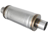 aFe MACH Force-Xp 409 SS Muffler 2-1/2in Center/Center 14in L X 6in Dia - Round Body | 49M00007