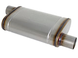 AFE aFe MACH Force-Xp 409 SS Muffler 2.5in Offset Inlet/2.5in Offset Outlet 14in L x 9in W x 4in H Body 49M00028