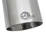 AFE aFe MACH Force-Xp Univ 304 SS Double-Wall Clamp-On Exhaust Tip - Polished - 3in Inlet - 4.5in Outlet 49T30454-P092