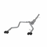 MBRP 19-21 Chevy Silverado 1500 6.2L 2.5in Dual Split Rear Cat Back w/ Quad Carbon Fiber Tips- T304 | S50053CF