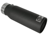 AFE aFe MACHForce XP Exhausts Tips SS-304 EXH Tip 3in x 4Out x 12L Bolt-On (blk) 49-92043-B