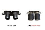 Fabspeed Fabspeed Deluxe Dual Style Tips (Matte Black) - Porsche 997.2 GT3 | GT3RS FS.POR.9972GT3.DLTB