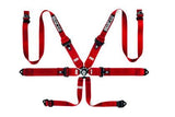 SPARCO 3" Padded Hans - Aluminum / Red Sparco Belt 6 Point Harness 04818RHALPD1RS