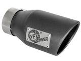 AFE aFe MACH Force-Xp 3in 304 SS Metallic Black Exhaust Tip 3in In x 4-1/2in Out x 9in L Clamp-On Right 49T30451-B091