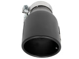 AFE aFe MACH Force-Xp 409 SS Exhaust Tip Black (Left Side) 3in In x 4-1/2in Out x 9in L Clamp-On 49T30452-B09