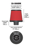 AEM AEM 2.25 inch Short Neck 5 inch Element Filter Replacement 21-200DK