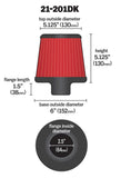 AEM AEM 2.50 inch Short Neck 5 inch Element Filter Replacement 21-201DK
