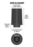AEM AEM Dryflow Conical Air Filter 2.75in Flange ID / 6in Base OD / 5.125in Top OD / 9.125in Height 21-2029BF