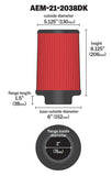 AEM AEM 3 inch Short Neck 8 inch Element Filter Replacement 21-2038DK