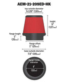 AEM AEM DryFlow Air Filter AIR FILTER KIT 6in X 5in DRYFLOW- W/HOLE 21-209ED-HK
