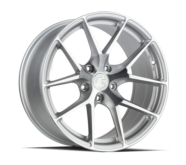Aodhan 18x8.5 et35 / 5x112 / cb66.6 Aodhan AFF7  18" 5x112 Gloss Silver Machined Face AFF71885511235SMF