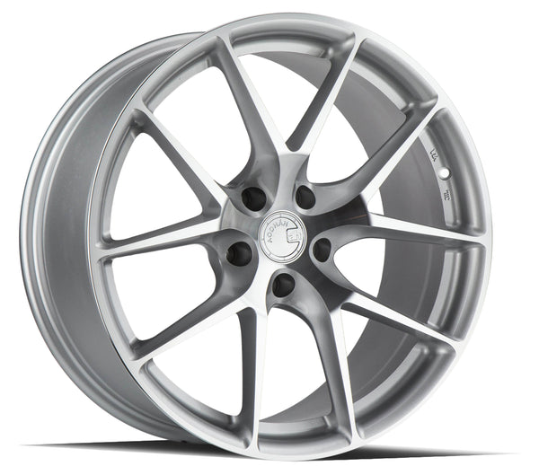 Aodhan 19x8.5 et35 / 5x120 / cb72.6 Aodhan AFF7  19" 5x120 Gloss Silver Machined Face AFF71985512035SMF