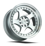 Aodhan 15x8 et20 / 4x100/4x114.3 / cb73.1 Aodhan AH01 15" 4x100/114.3 Silver Machined Face And Lip AH0115804100114320SMF