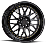Aodhan 17x8 et35 / 4x100 / 4x114.3 / cb73.1 Aodhan AH02 17" 4x100/114.3 Gloss Black (Gold Rivet) AH021780410011435GB
