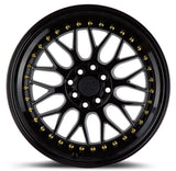 Aodhan 17x8 et35 / 4x100 / 4x114.3 / cb73.1 Aodhan AH02 17" 4x100/114.3 Gloss Black (Gold Rivet) AH021780410011435GB