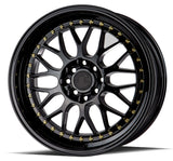 Aodhan 17x8 et35 / 4x100 / 4x114.3 / cb73.1 Aodhan AH02 17" 4x100/114.3 Gloss Black (Gold Rivet) AH021780410011435GB